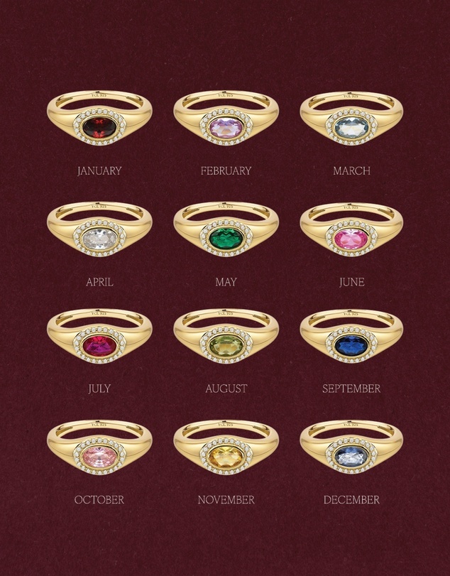 YCL  - January Birthstone Signet Ring