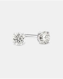 Michael Hill - 0.15 Carat TW Diamond Mini Solitaire Stud Earrings in 10kt White Gold
