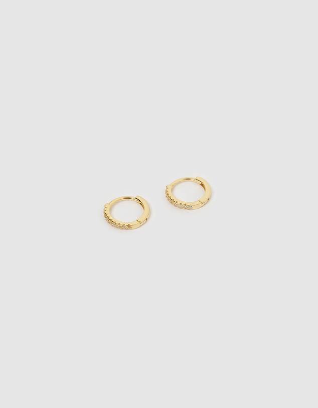 Izoa - Rae Small Huggie Earrings