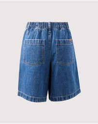Ceres Life - Sylvie Longline Pleat Denim Short