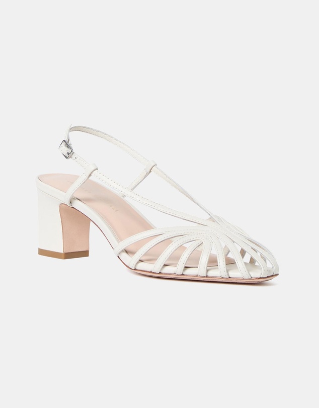 Loeffler Randall - Priscilla Lattice Slingback Mid Heels Sandals