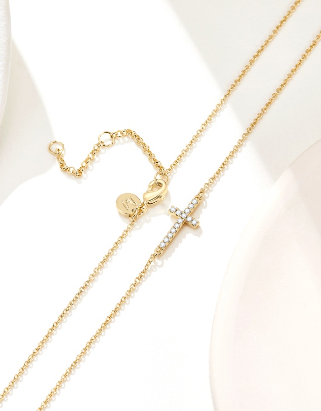 Mestige - Trust Cross Necklace - 18K Gold Plated