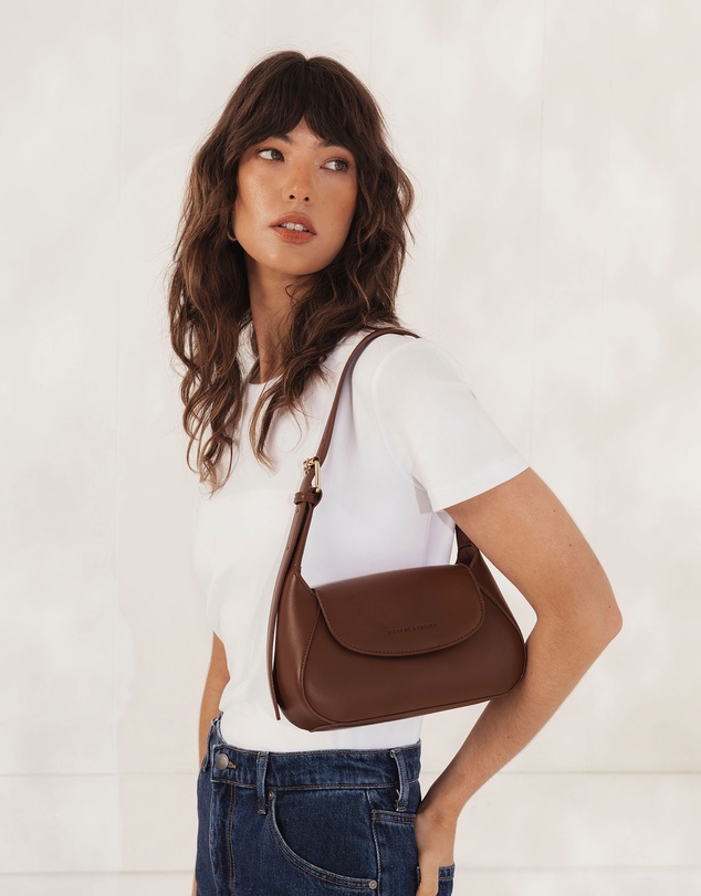 Morgan & Taylor - Kiara Shoulder Bag in Chocolate Brown