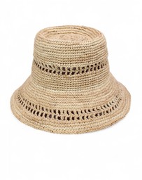 Morgan & Taylor - Naia Crochet Bucket Hat in Natural