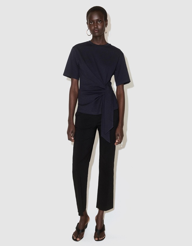 M.N.G - Cotton T-Shirt with Side Bow