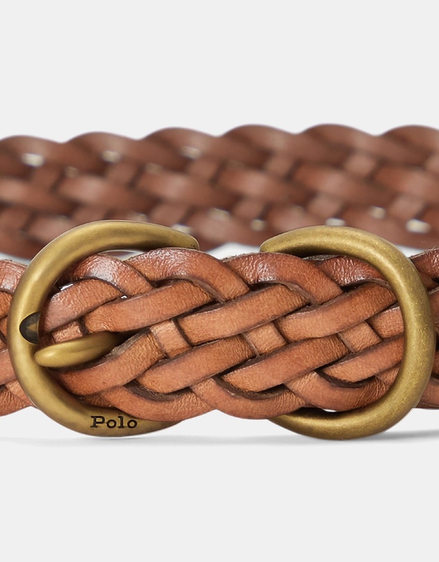 Polo Ralph Lauren - Braided Vachetta Leather Skinny Belt