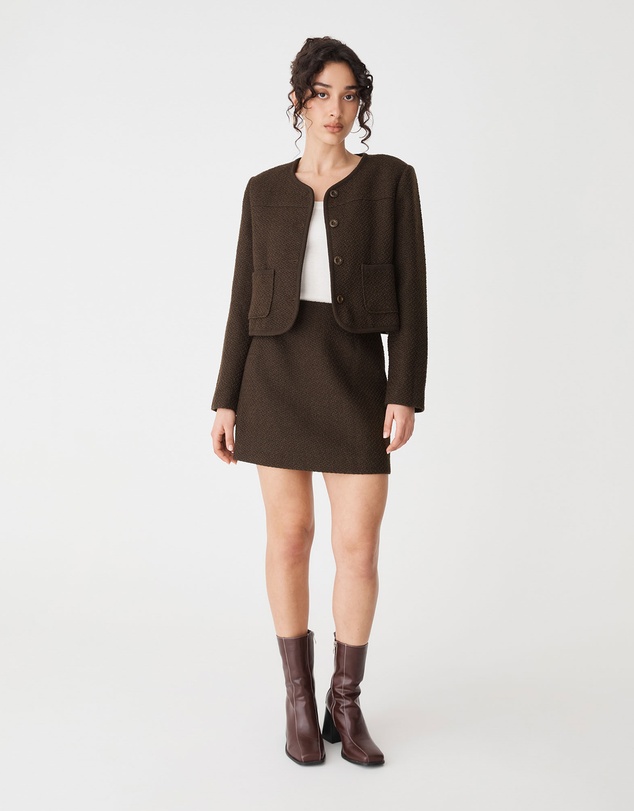 Forcast - Aubery Tweed Mini Skirt