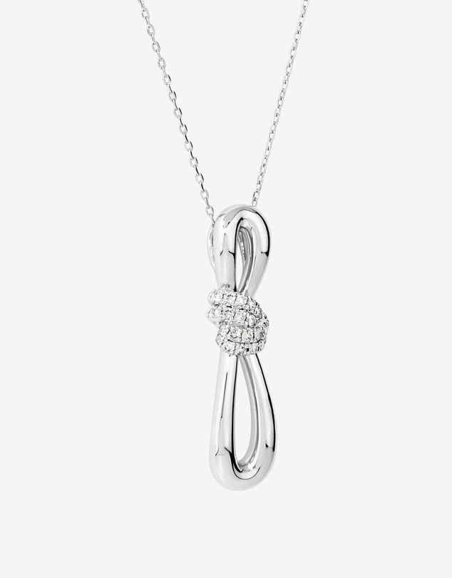 Michael Hill - 0.15 Carat TW Diamond Knots Pendant in Sterling Silver