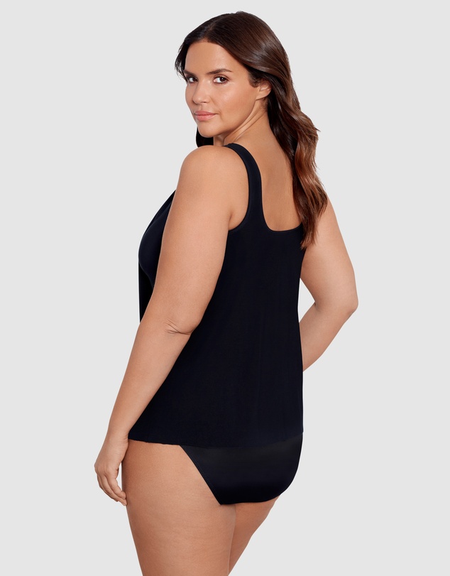 Miraclesuit Swimwear  - Illusionists Ursula High Neck Underwired Plus Size Tankini Top