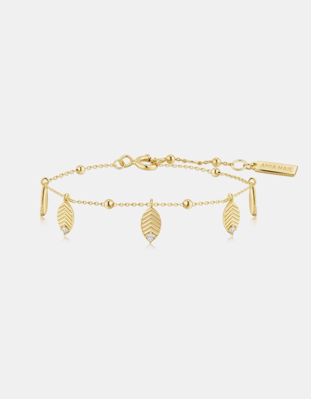 Ania Haie - Gold Leaf Station Bracelet