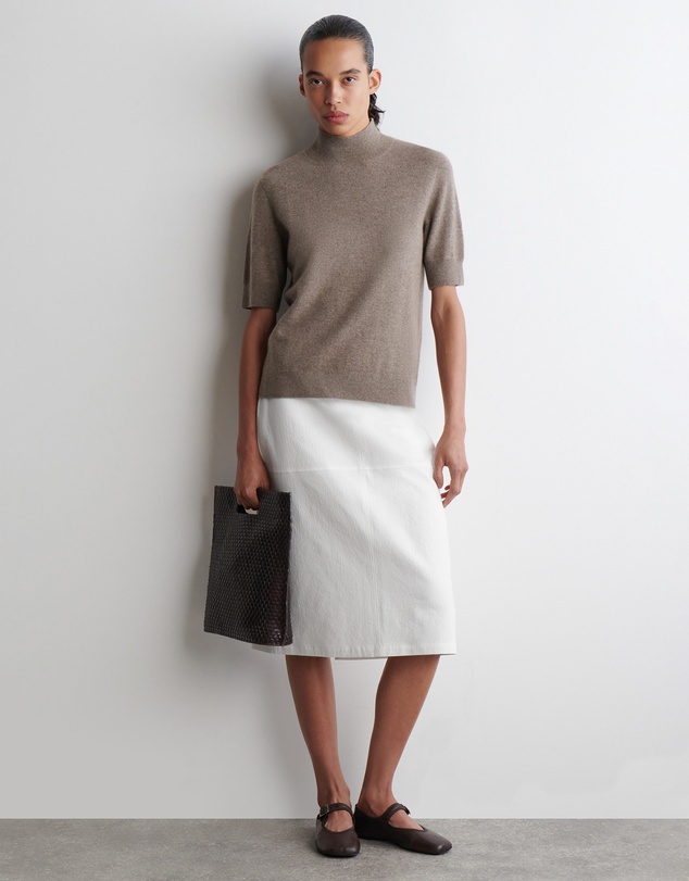COS - Cashmere Mock-Neck T-Shirt