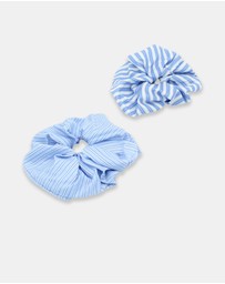 Morgan & Taylor - Aliya Scrunchie Set in Blue