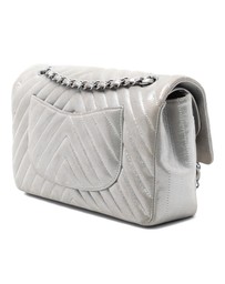 Pre-Loved by Azura Reborn - Pre-Loved Medium Classic Chevron Iridescent Lambskin Double Flap