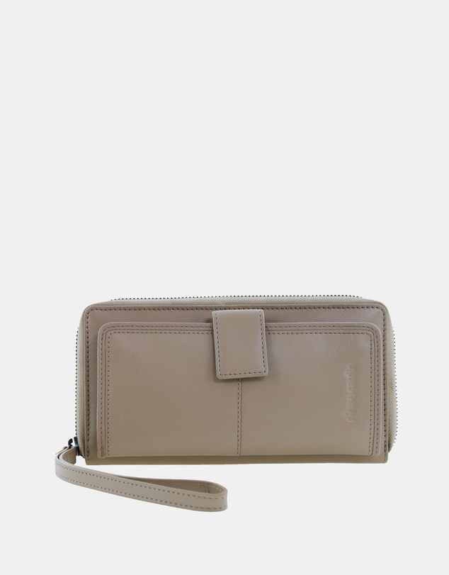 Pierre Cardin - Pierre Cardin Women's Leather Zip around wallet w/ Wristlet