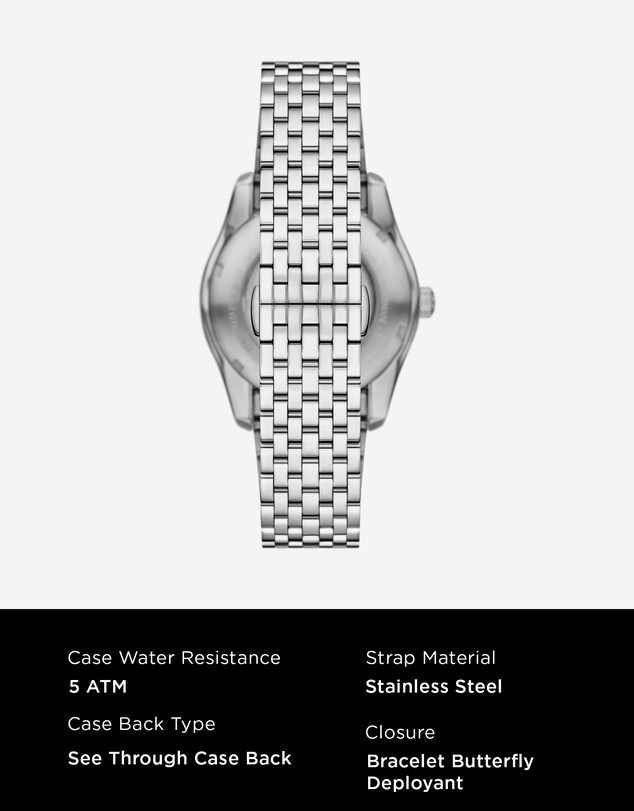 Emporio Armani - Silver Tone Analogue Watch