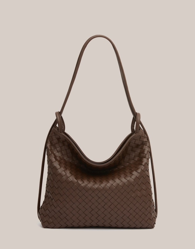 VESTIRSI - Woven Bella Convertible Backpack Chocolate