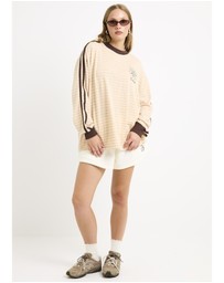Subtitled - Arizona Contrast Stripe Lon Sleeve Top