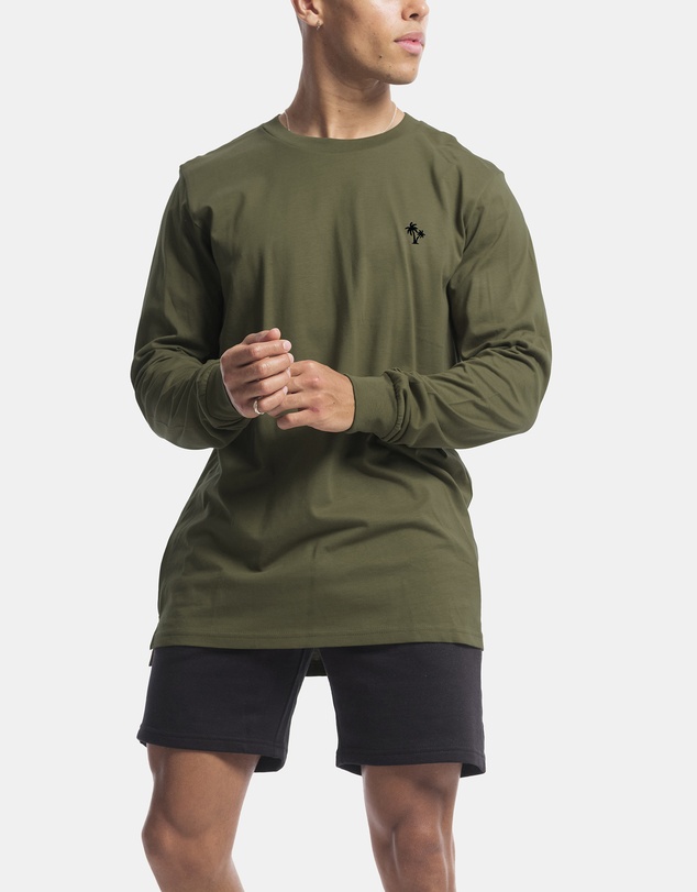 Vacancy Co - Palm Embroidery Long Sleeve Tee