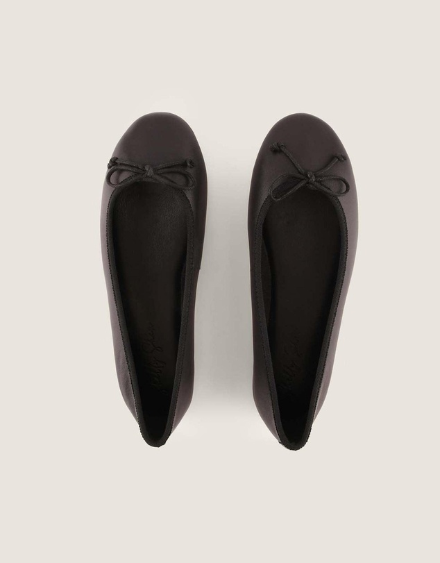 Shelly Shen - Poet Ballet Flats Black Leather