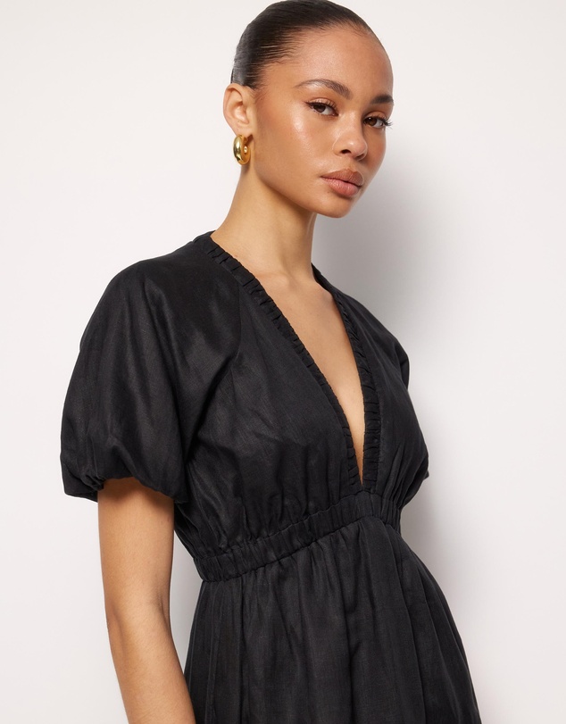 AERE - Tyrah Linen Midi Dress