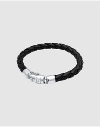Kuzzoi - ICONIC EXCLUSIVE - Bracelet Genuine Leather Cool Basic Trend 925 Sterling Silver