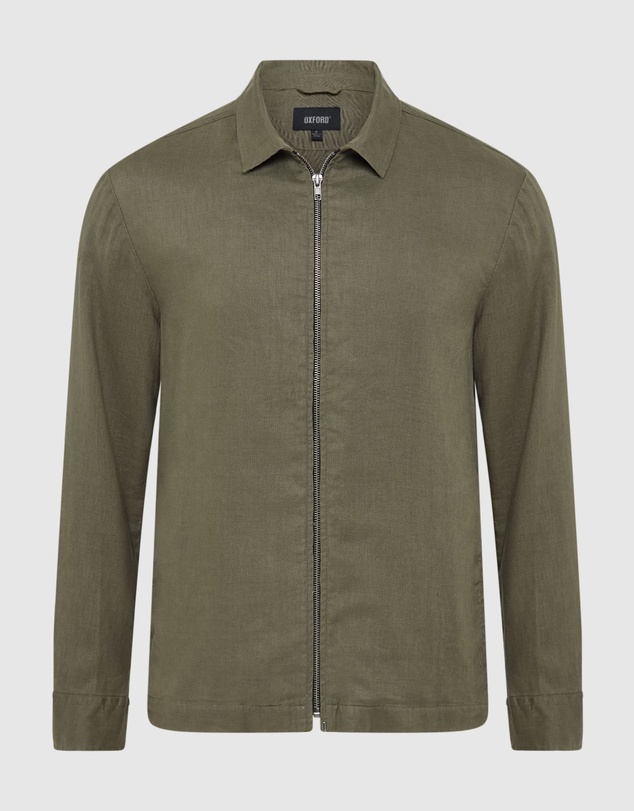 Oxford - Adem Linen Zip Bomber