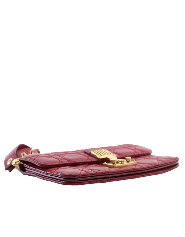 Pre-Loved by Azura Reborn - Pre-Loved Lambskin Cannage DiorAddict Wristlet Clutch