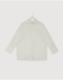 Revibe - Repaired Minima Esenciales Daphne Embroidered Oversized Shirt - AU 12