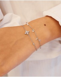 Ania Haie - Ania Haie Silver Sparkling Lucky Clover Bracelet