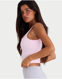 BO+TEE - Alumna Seamless Soft Rib Square-Neck Tank Top