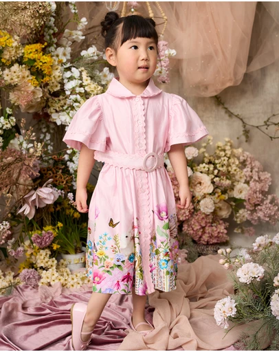 Fleur Harris - 'Heirloom Treasures' Maple Dress in Pink Multi