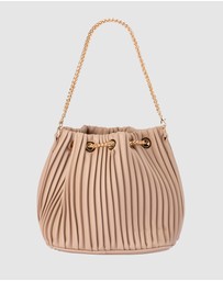 Olga Berg - Remi Pleated Drawstring Bag