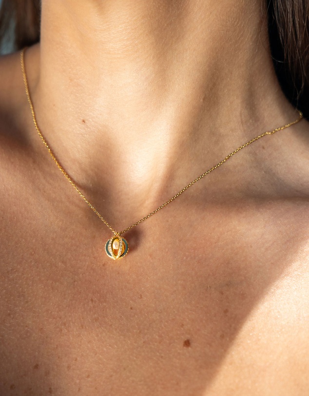 Georgini - Majesty Freshwater Pearl And Cubic Zirconia Pendant Gold