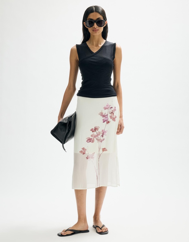 Minima Esenciales - Althea Floral Midi Skirt