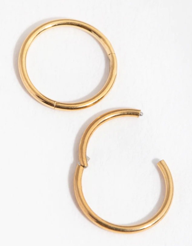 Lovisa - 24 Carat Gold Plated Surgical Steel 8mm Sleeper Earrings