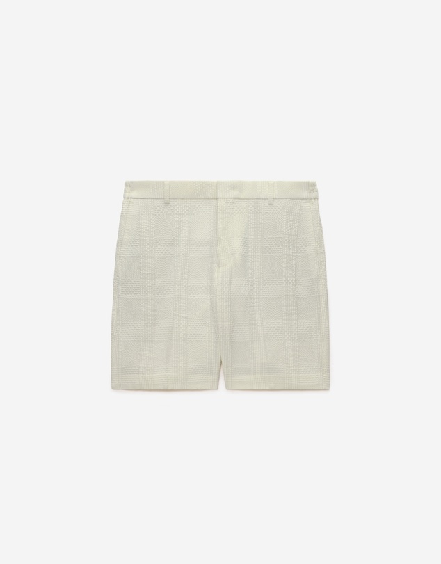 Calibre - Seersucker Check Shorts Stone