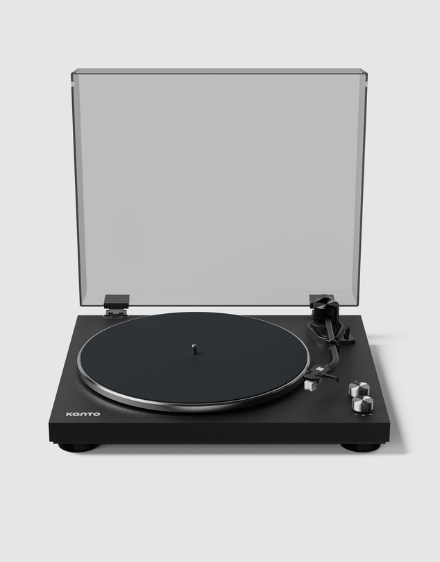 iWorld - Kanto OBI3 Turntable with Bluetooth 5.3, Preamp, and Pitch Control - Matte Black