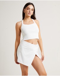 Subtitled - Andi Compact Knit Cross Back Top