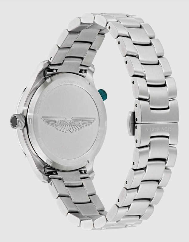 Aston Martin - GRZ Black Stainless Steel Bracelet Watch and Podium Green Silicone Strap Box Set