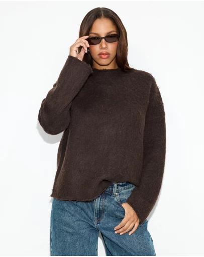 Dazie - Talia Fluffy Knit Jumper