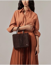 Helen Kaminski - Arleth Raffia Crochet Mini Tote