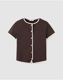 M.N.G - Buttoned Cotton T-Shirt