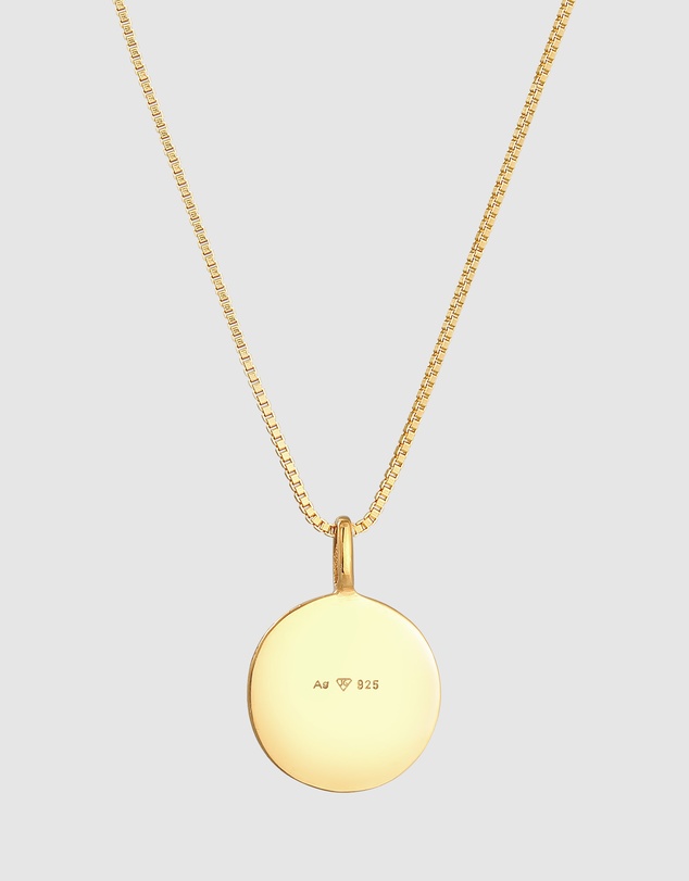 Kuzzoi - ICONIC EXCLUSIVE - Coin Pendant Necklace in Gold-Plated 925 Sterling Silver