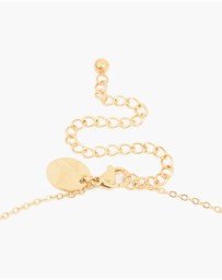 Lovisa - Waterproof Gold Plated Stainless Steel Cubic Zirconia Flower Pendant Necklace