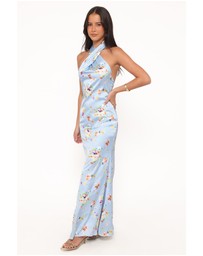 Petal & Pup - Mila Halterneck Maxi Dress - Cornflower Blue Floral