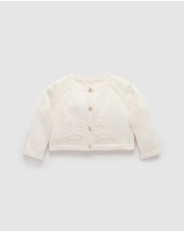 Purebaby - Embroidered Cardigan - Babies-Kids