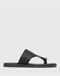 Betts - Dolphin Leather Thong Sandals