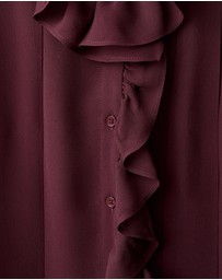 M.N.G - Ruffled Blouse With Scarf