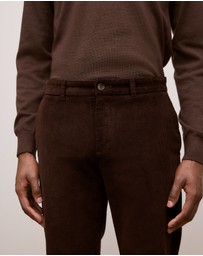 Trenery - Regular Fit Cord Classic Pant in Coffee Bean