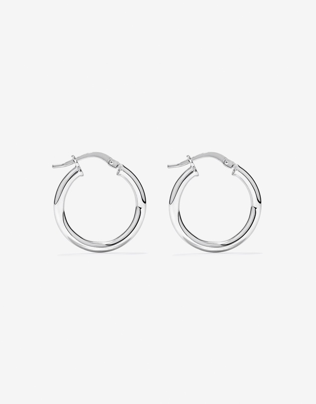 Michael Hill - 15mm Round Hoop Earrings in Sterling Silver